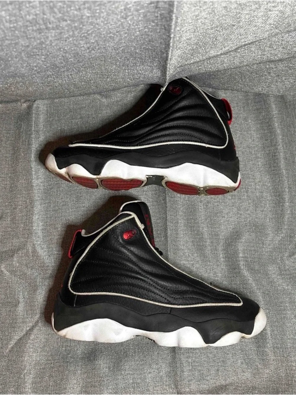 Jordan Black White and Red Retro Basketball Sneakers